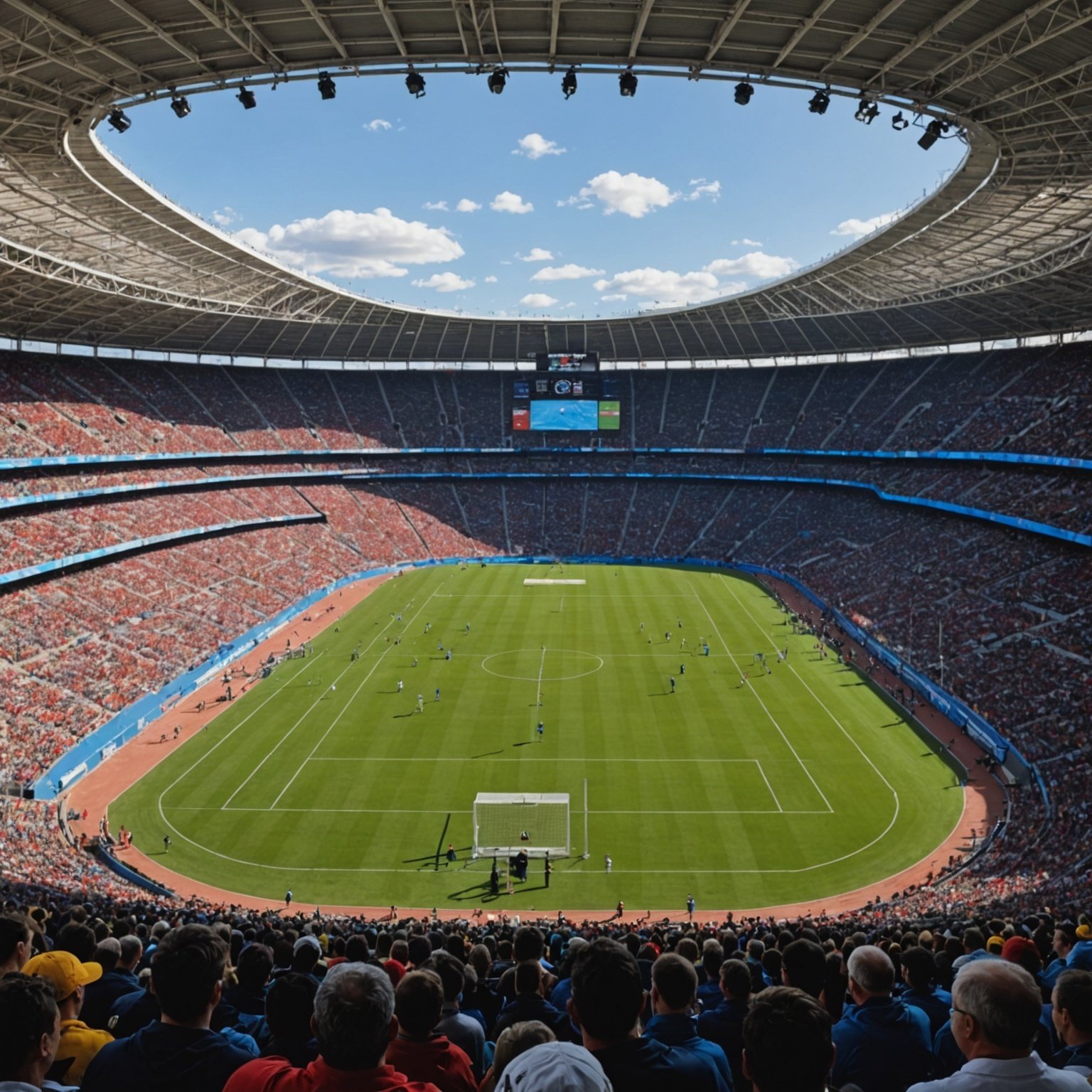 Sports event in a stadium